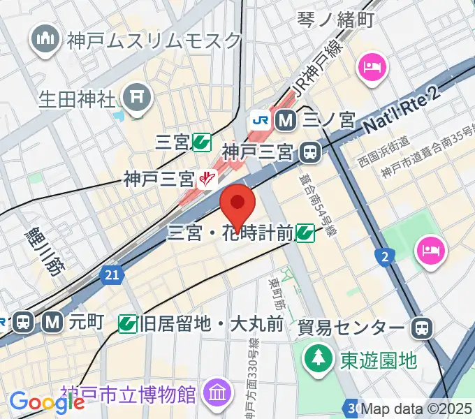 島村楽器 三宮オーパ店の地図
