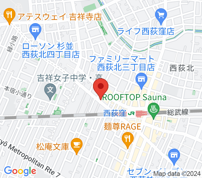 西荻窪スタジオ・アクセリの場所