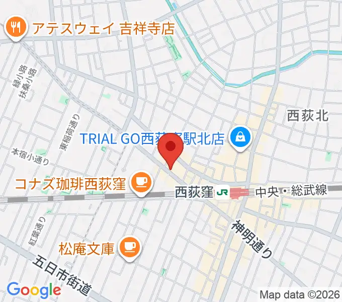 スタジオ・アクセリの地図