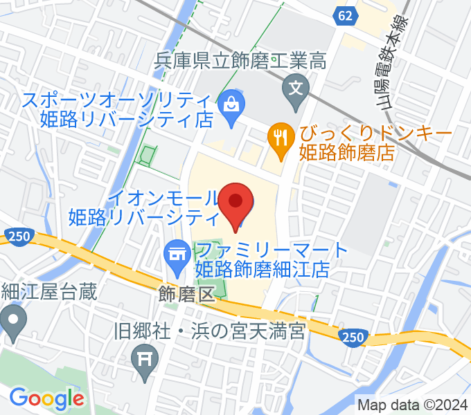 島村楽器 イオンモール姫路リバーシティー店の場所