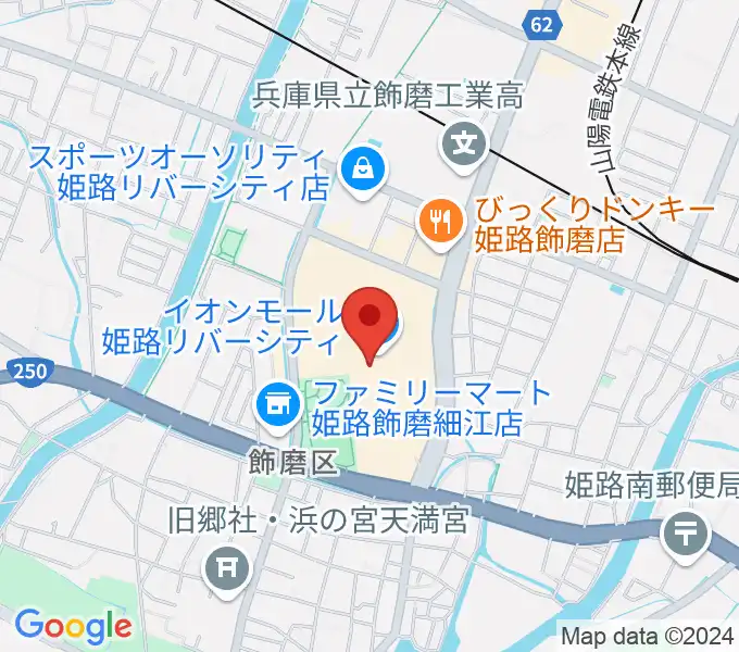 島村楽器 イオンモール姫路リバーシティー店の地図