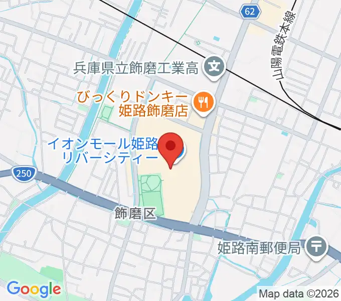 島村楽器 イオンモール姫路リバーシティー店の地図