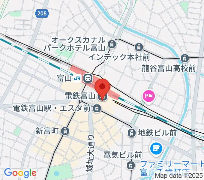 富山県民小劇場オルビスの地図
