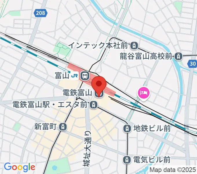 富山県民小劇場オルビスの地図