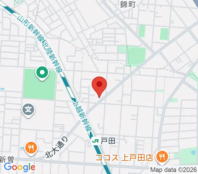 サクライ楽器ピアノアトリエの地図