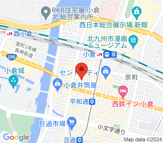 松田楽器店 教室レンタルの場所