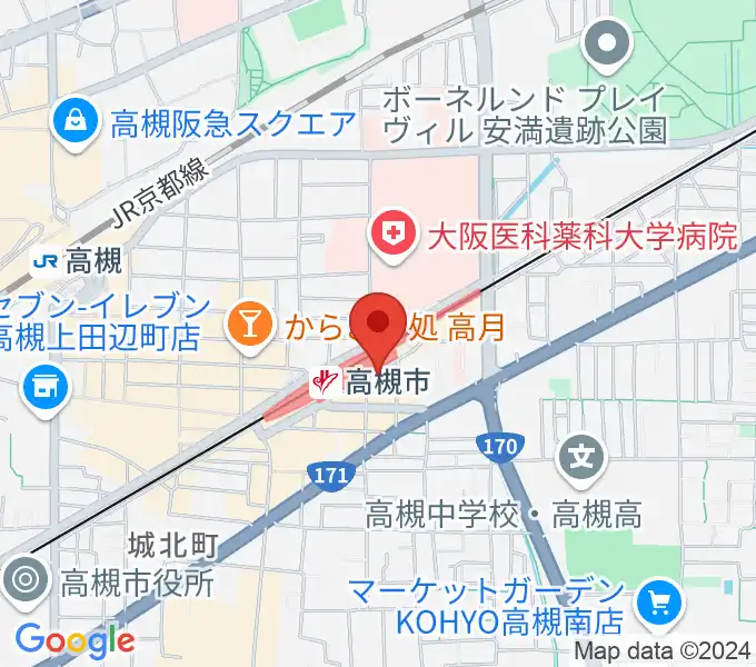 ぽこあぽこ音楽教室の地図