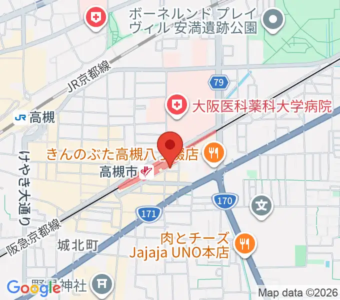 ぽこあぽこ音楽教室の地図