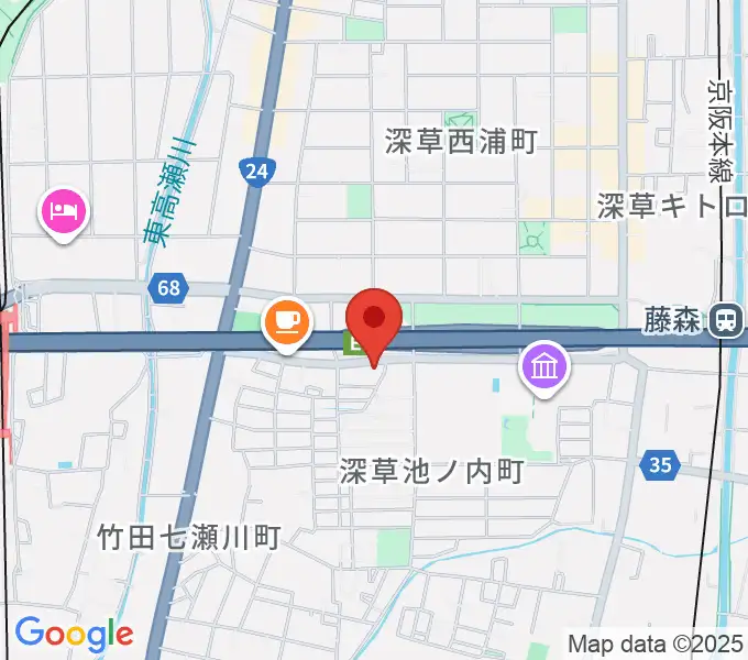 イーストビレッジギターズの地図