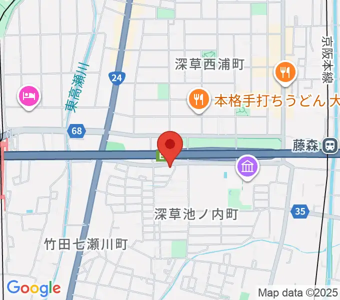 イーストビレッジギターズの地図