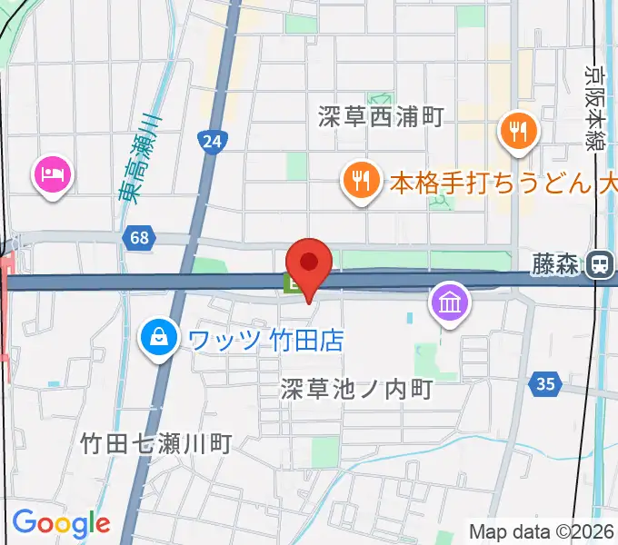 イーストビレッジギターズの地図