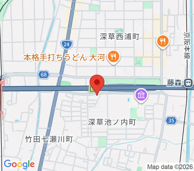 イーストビレッジギターズの地図