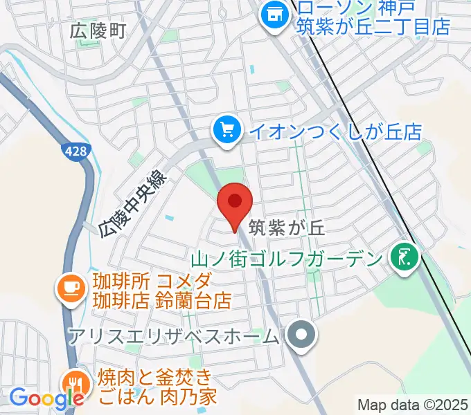 ピアノ教室MPL 筑紫が丘教室の地図