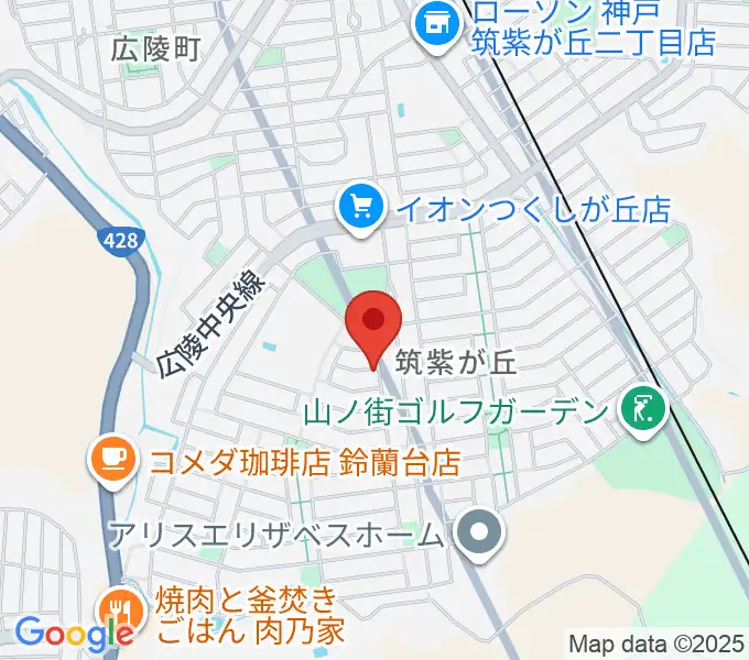 ピアノ教室MPL 筑紫が丘教室の地図