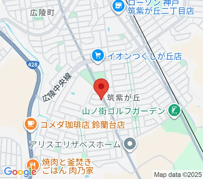 ピアノ教室MPL 筑紫が丘教室の地図