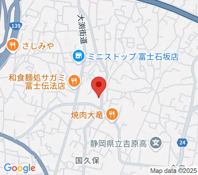 タンザワ楽器 富士店店舗の地図