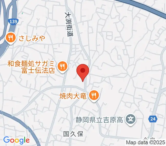 タンザワ楽器 富士店店舗の地図