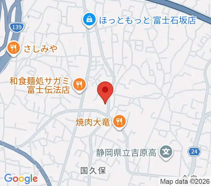 タンザワ楽器 富士店店舗の地図
