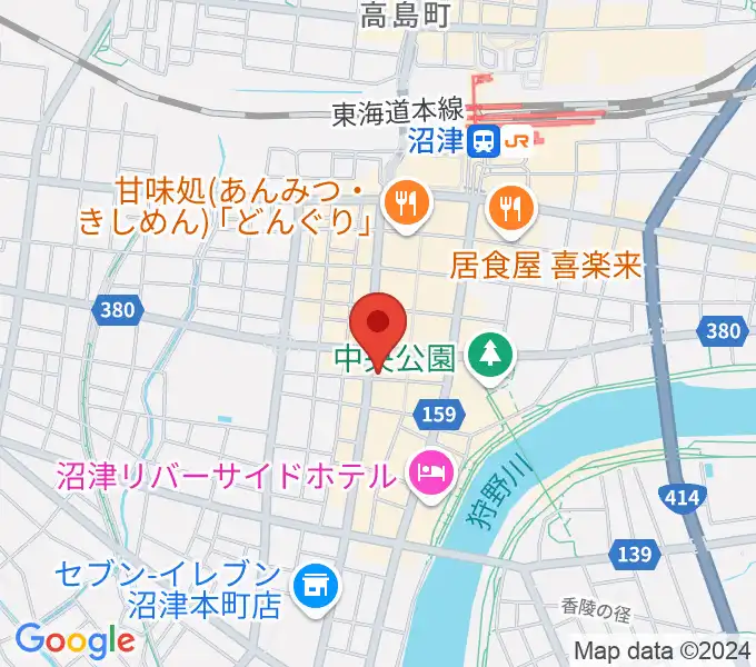 タンザワ楽器 沼津センターの地図