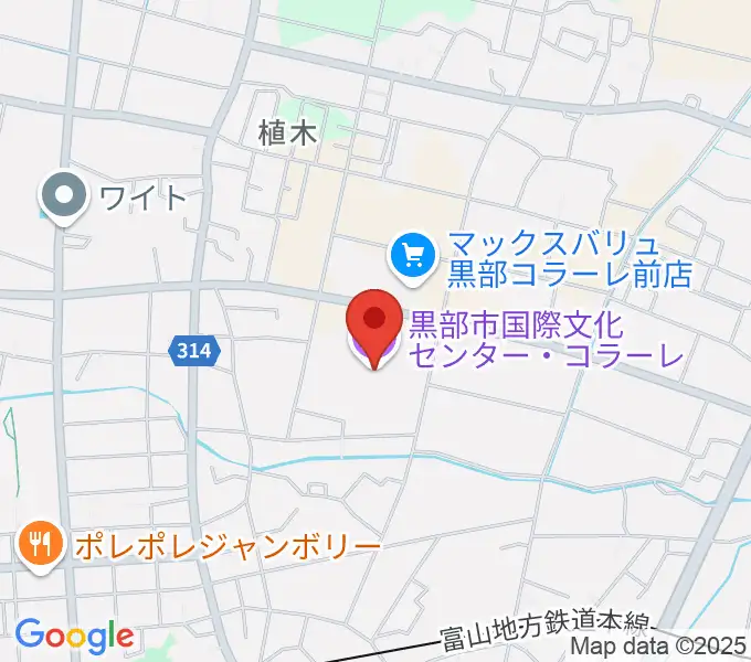 黒部市国際文化センター コラーレの地図