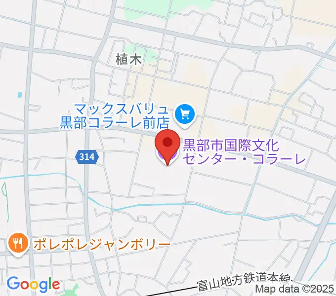 黒部市国際文化センター コラーレの地図