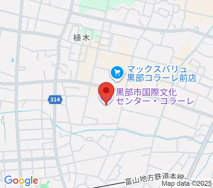 黒部市国際文化センター コラーレの地図