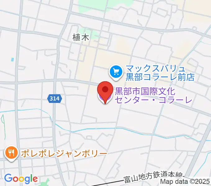 黒部市国際文化センター コラーレの地図