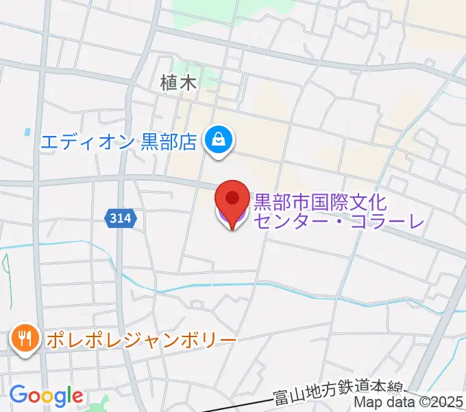 黒部市国際文化センター コラーレの地図