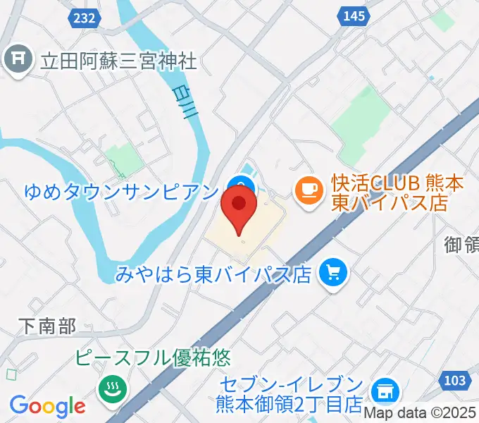 大谷楽器店 サンピアン教室の地図