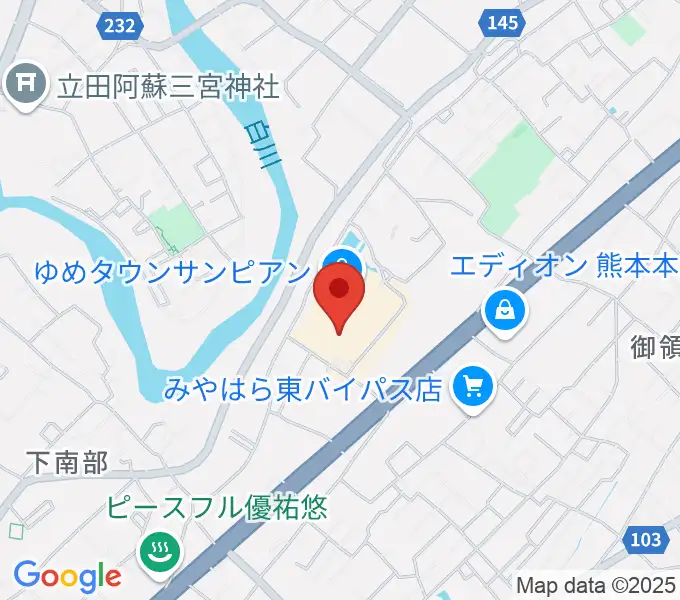 大谷楽器店 サンピアン教室の地図