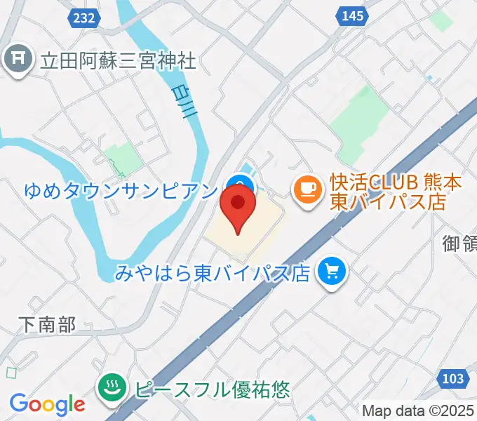 大谷楽器店 サンピアン教室の地図