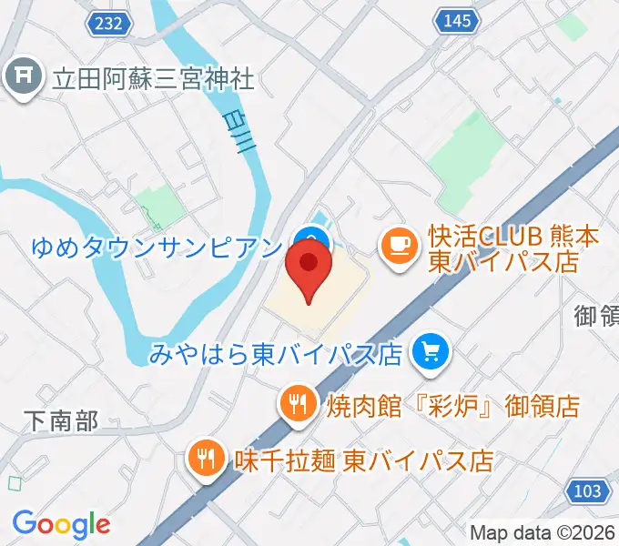 大谷楽器店 サンピアン教室の地図