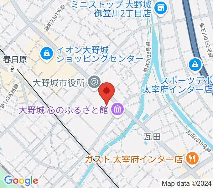 大野城まどかぴあの地図