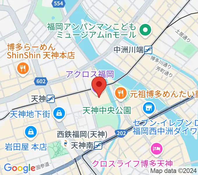 ヤマハミュージック 福岡店の地図