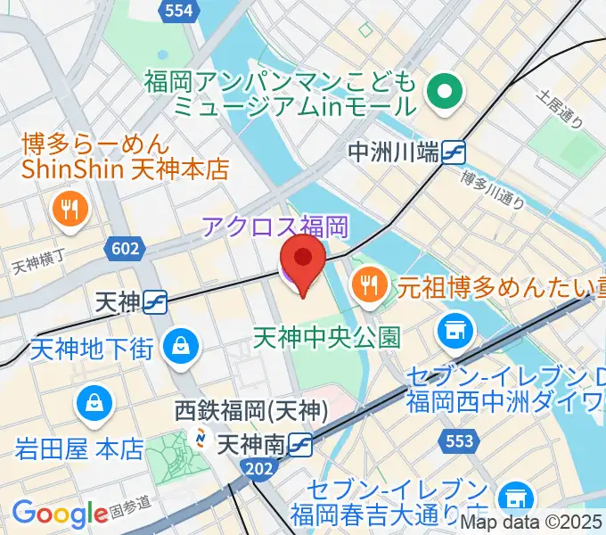ヤマハミュージック 福岡店の地図