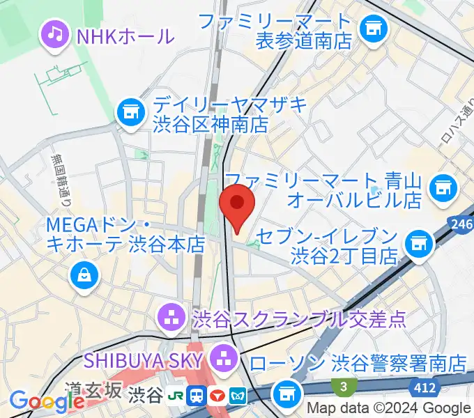 ミュージックアベニュー渋谷cocotiの地図