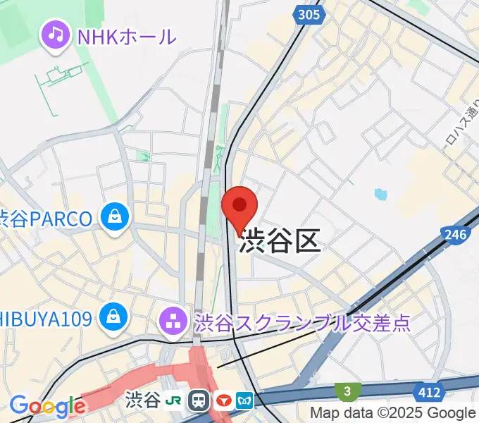 ミュージックアベニュー渋谷cocotiの地図