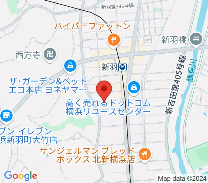 ヤマハピアノサービス横浜センターの地図