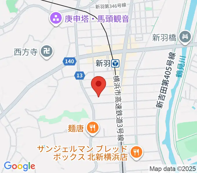 ヤマハピアノサービス横浜センターの地図