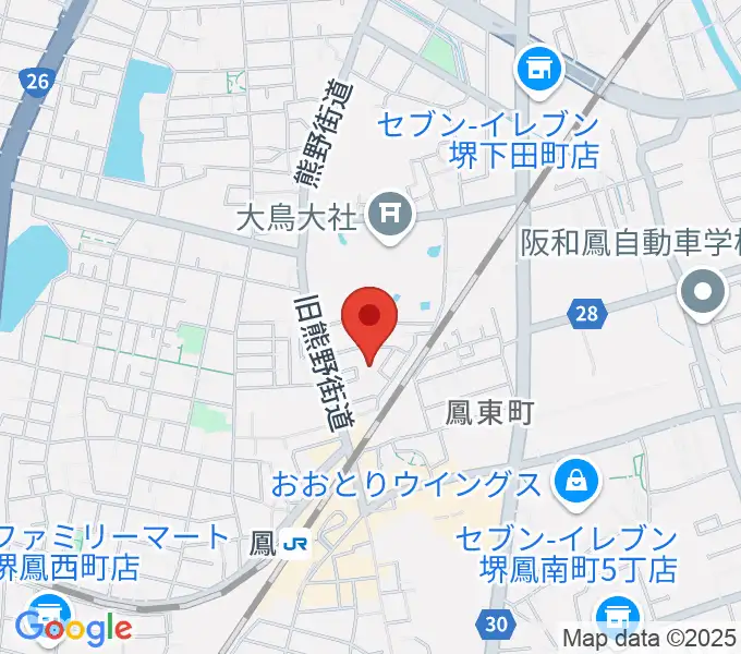 シーディーオーサウンドピアノ教室の地図