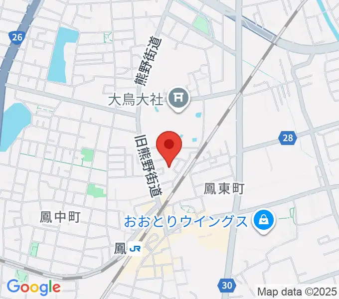 シーディーオーサウンドピアノ教室の地図