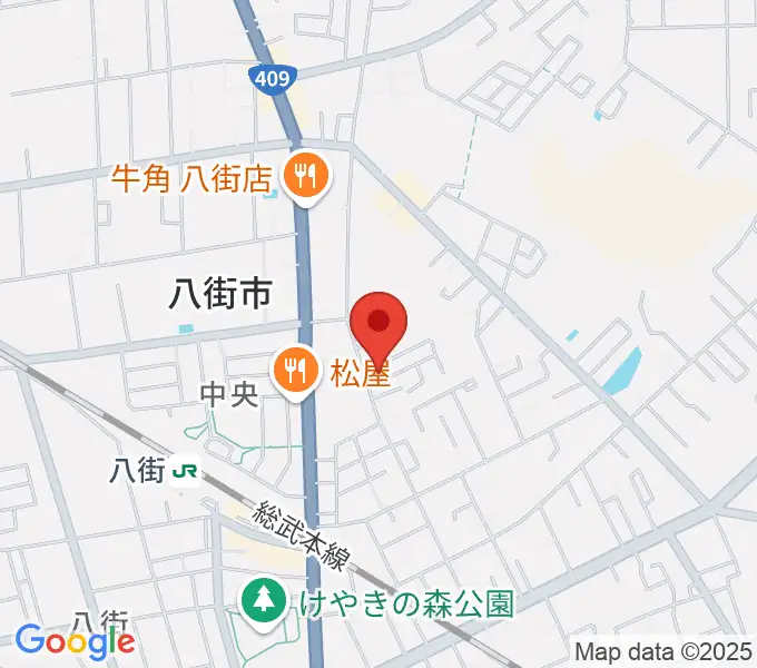 白石ピアノ教室の地図