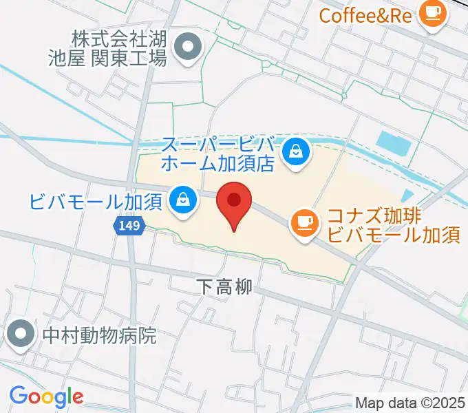 昭和楽器 ビバモール加須センターの地図