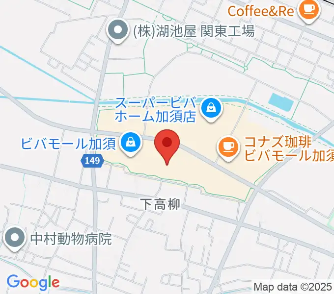 昭和楽器 ビバモール加須センターの地図