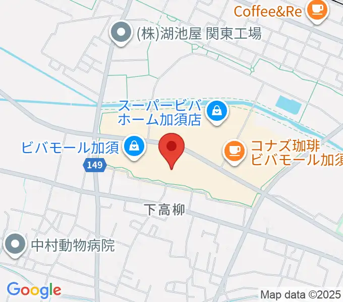 昭和楽器 ビバモール加須センターの地図