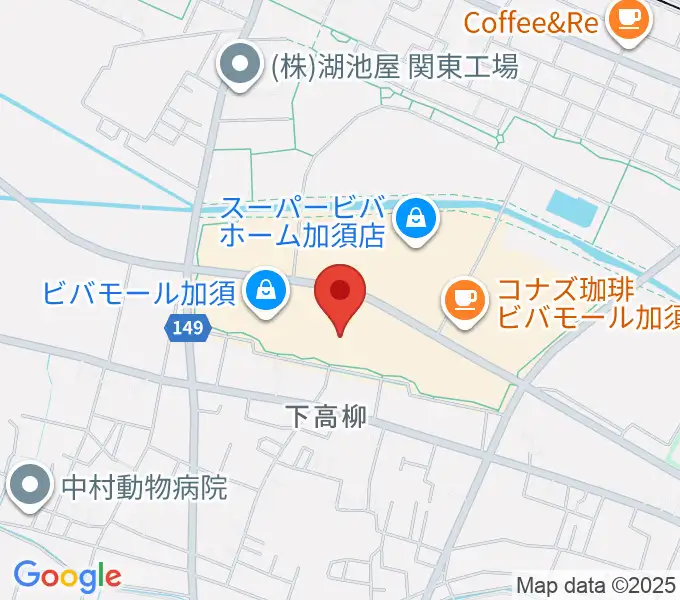 昭和楽器 ビバモール加須センターの地図