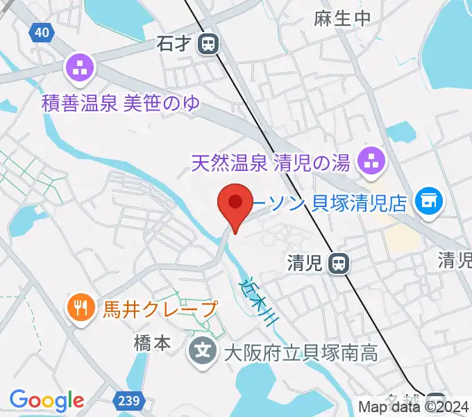 上田ピアノ教室の地図