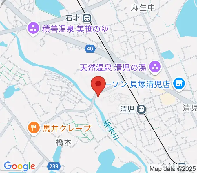 上田ピアノ教室の地図
