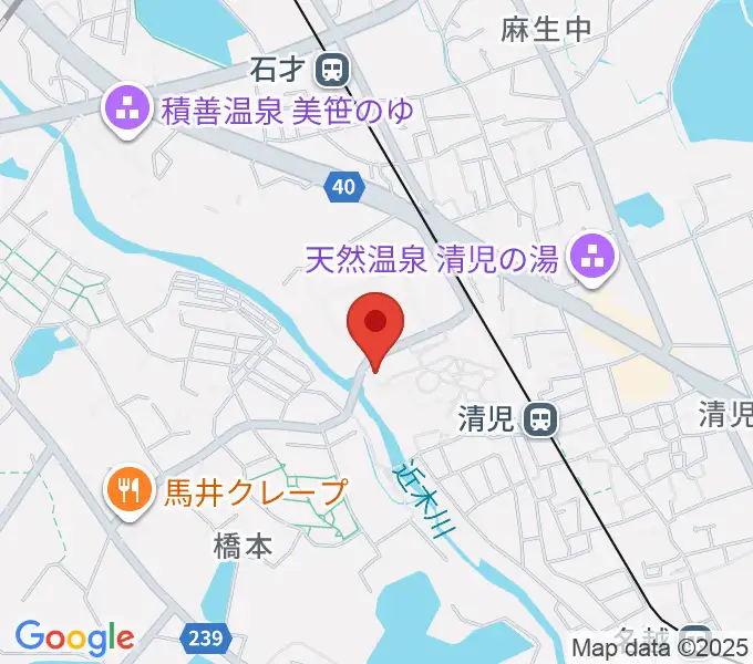 上田ピアノ教室の地図