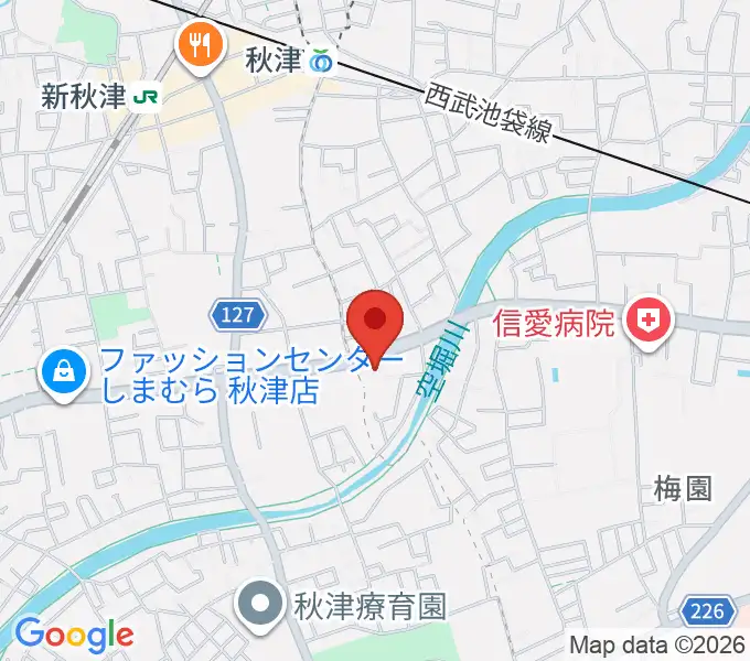 YOKOピアノ音楽教室の地図